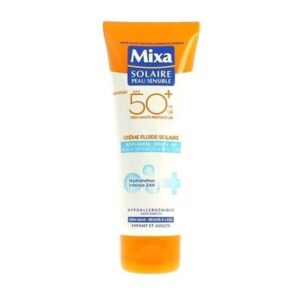 Mixa Crème Fluide Solaire Très Haute Protection SPF50 – Écran Total – Peaux Sensibles & Réactive 75ML