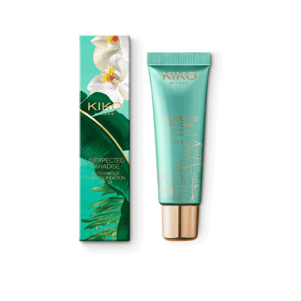 KIKO UNEXPECTED PARADISE WATERPROOF FLUID FOUNDATION SPF 30