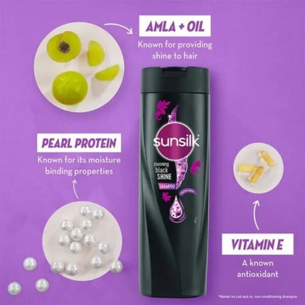 ⁦Sunsilk Shampoo Black⁩ - الصورة ⁦3⁩