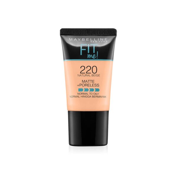MAYBELLINE Fit Me Matte Poreless Liquid Foundation Tube Beige Naturel 220