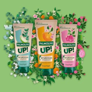 Palmolive Up! Duschgel mit upcycled Rosenblüten & Schwarzteeduft