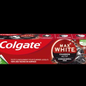 COLGATE Dentifrice max white charbon
