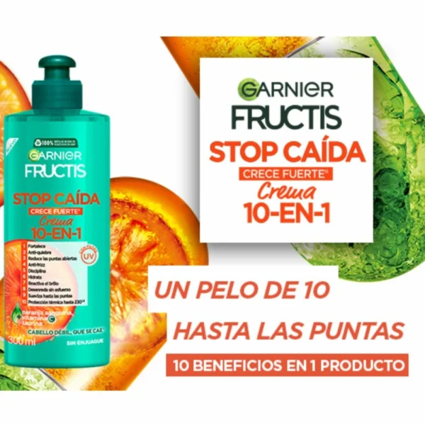 Garnier Fructis Stop Hair Loss Grow Crème Coiffante Forte 10 EN 1 300 ML – Image 5