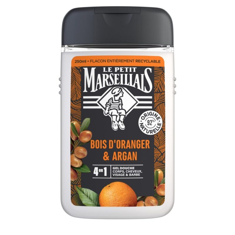 le petit marseillais Gel Douche Homme Bois d'Oranger & Argan
