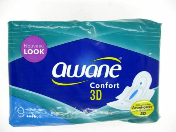 Awane 3D Confort Normale 9 serviettes