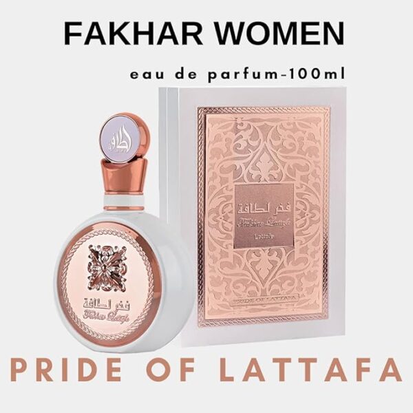 Lattafa Perfumes Fakhar for Women Eau de Parfum Spray, 3.4 Ounce – Image 4